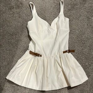 Zara pleated dress with buckle details